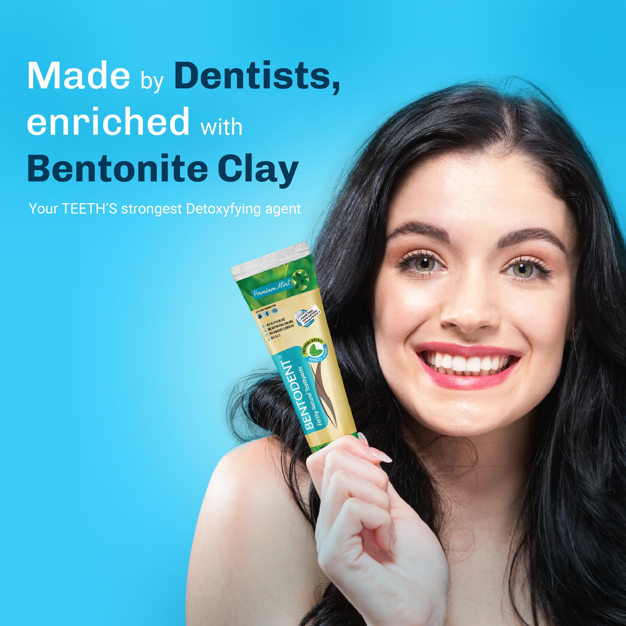 Bentodent dentifrice sans fluor, sûr pour toute la famille