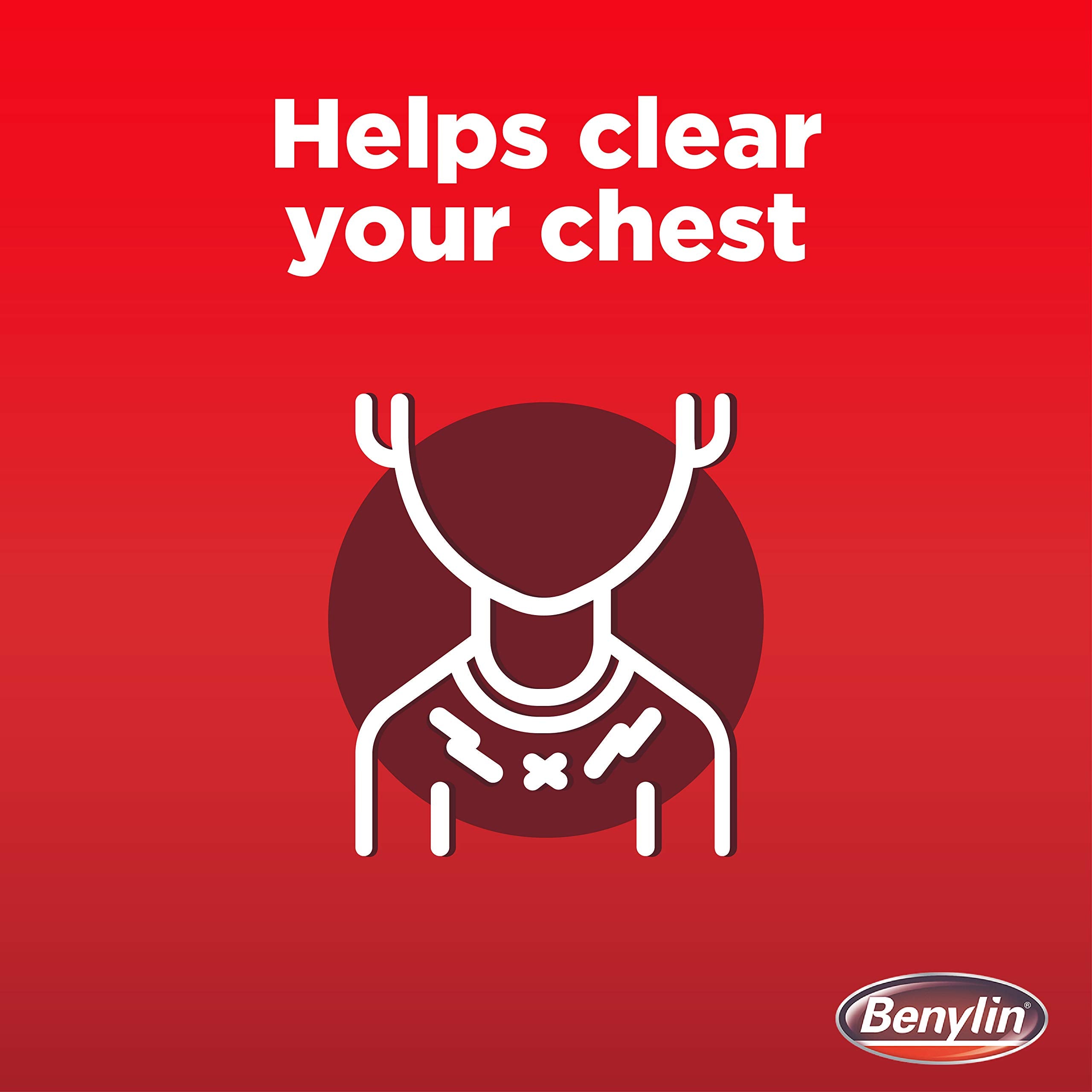 Benylin, bouchon doseur pratique pour mesurer une dose.