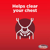 Benylin, bouchon doseur pratique pour mesurer une dose.