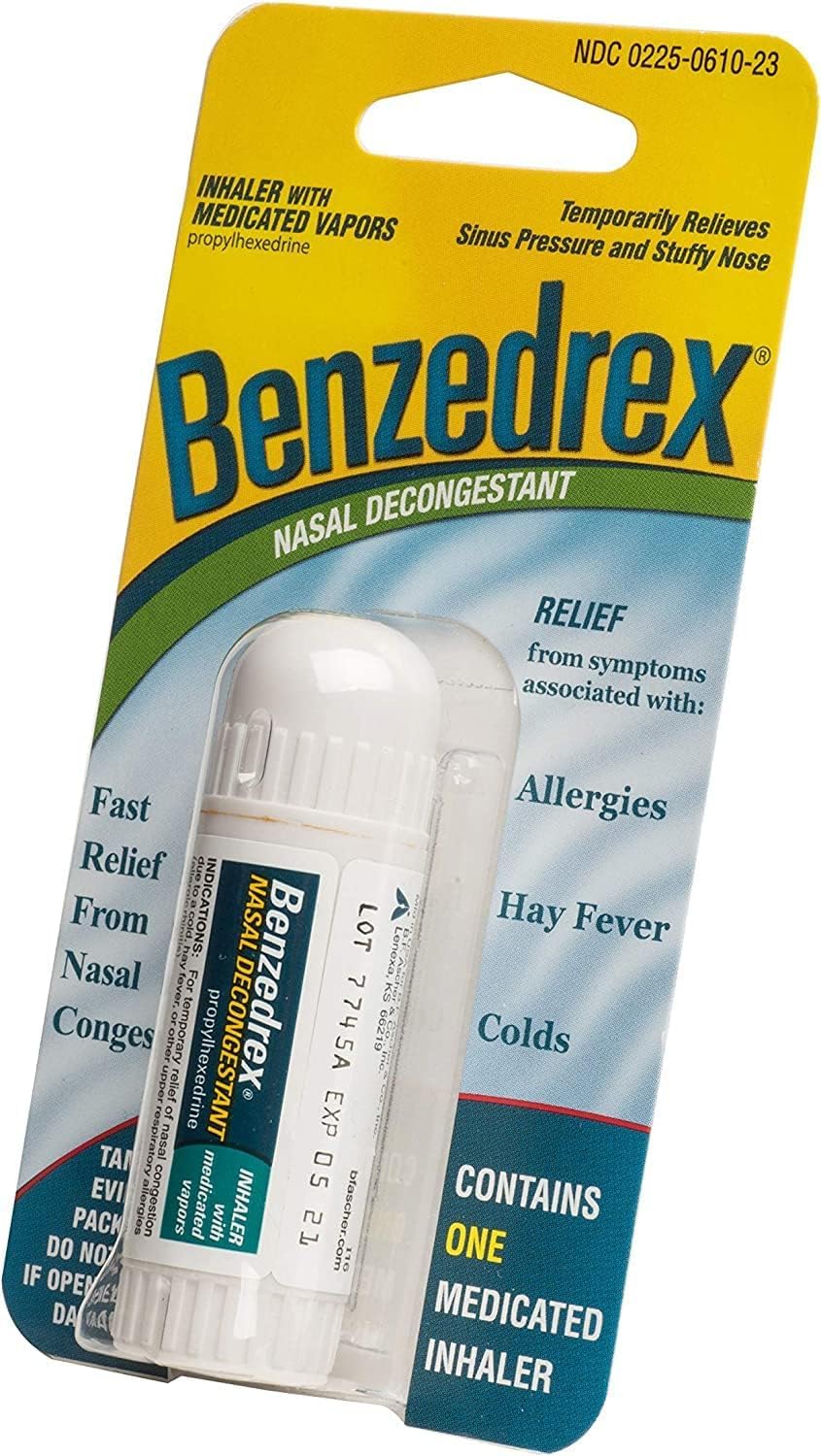 Contenu menthol-lavande de Benzedrex fournissant un soulagement ciblé