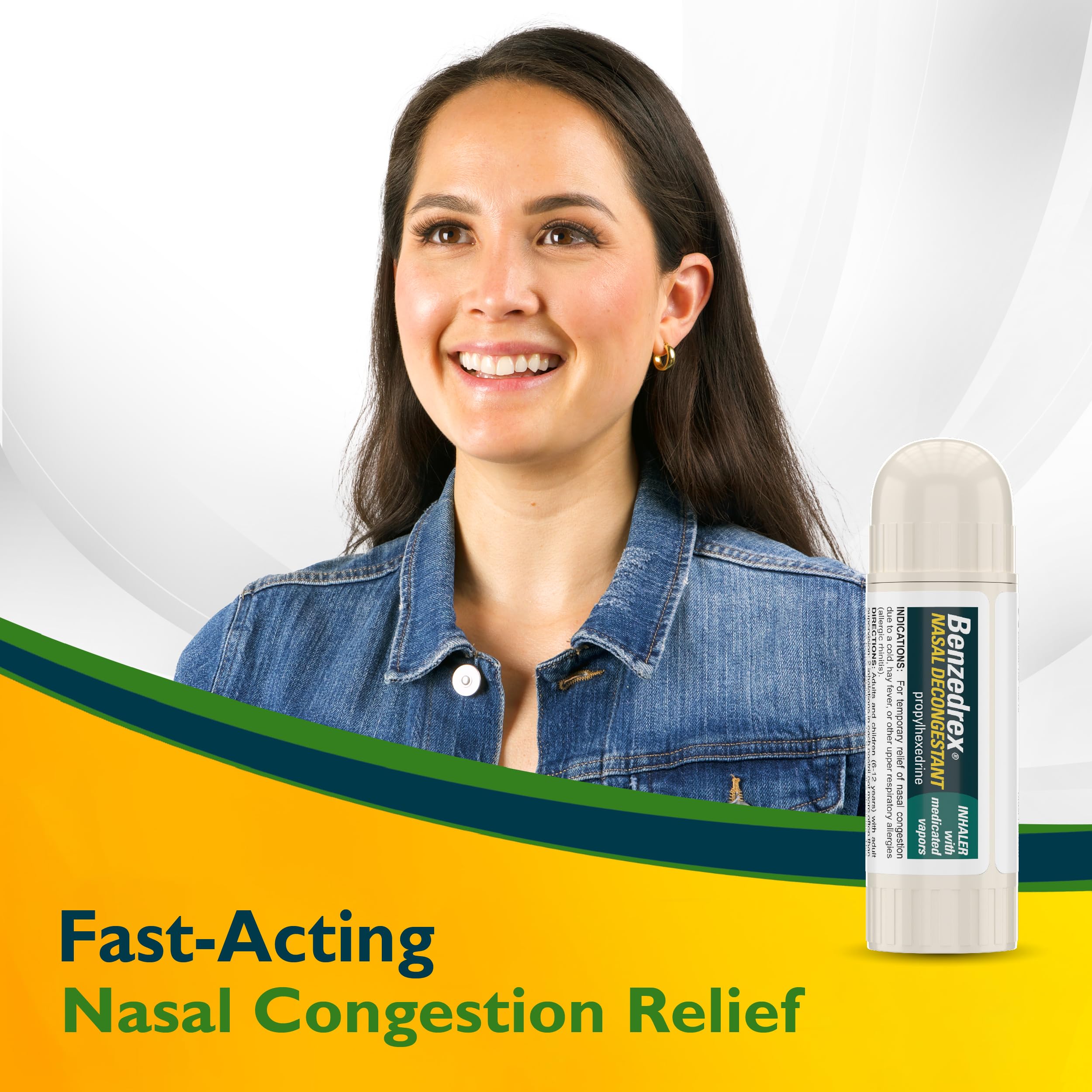 Inhalateur nasal Benzedrex design discret pour usage quotidien.