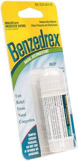 Inhalateur Benzedrex vaporisant pour décongestion nasale en continu