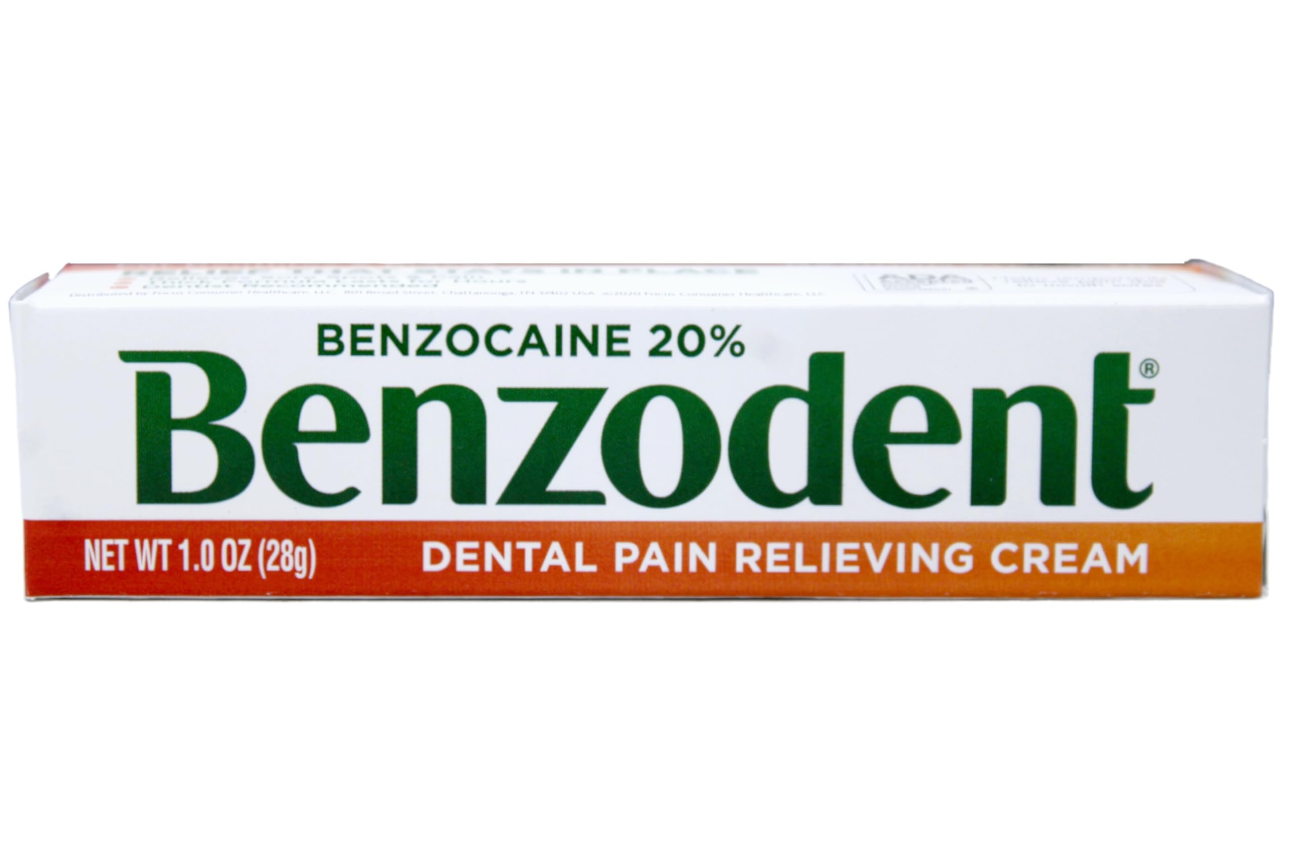 Benzodent tube – application précise pour soulagement ciblé.