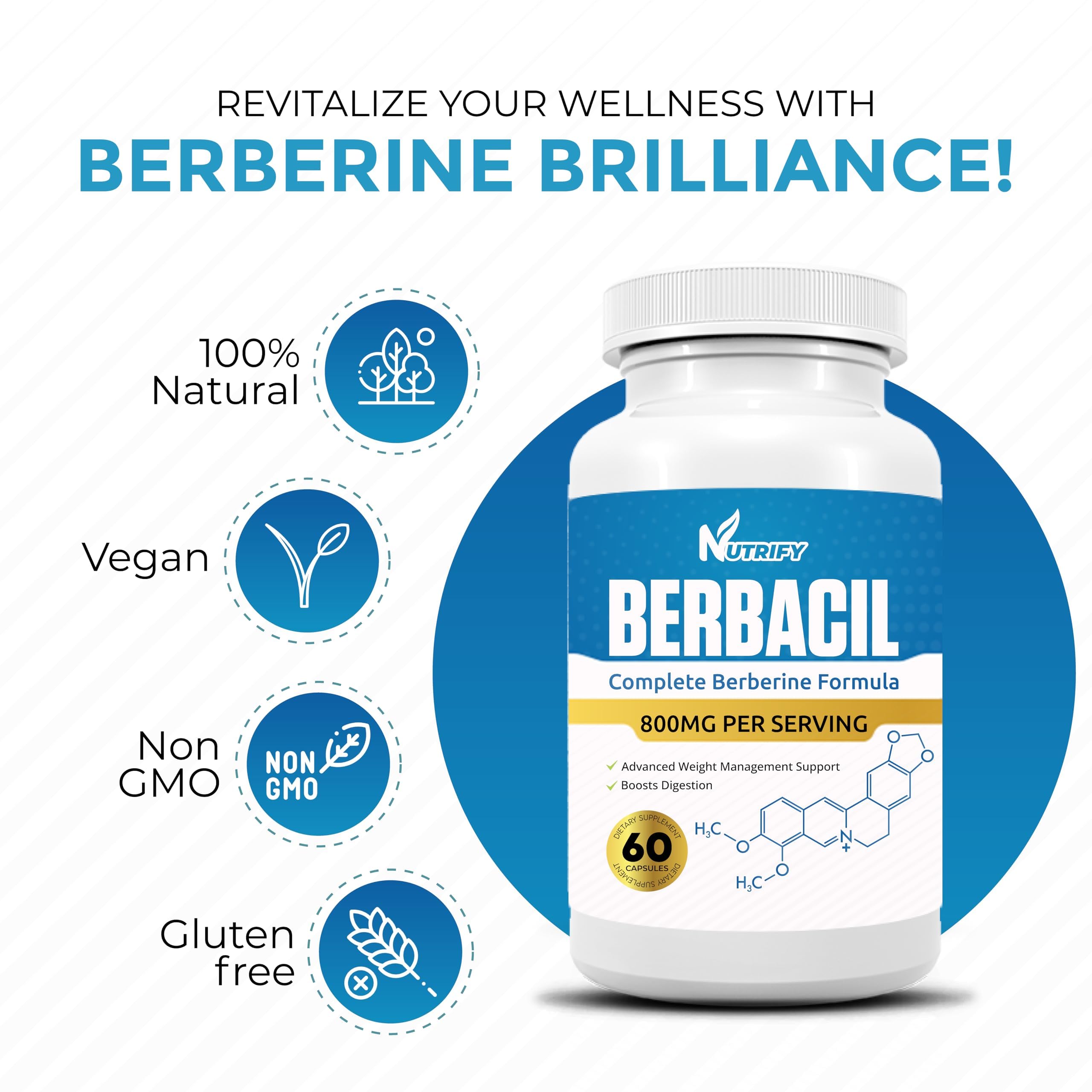 Berbacil Berberine : utilisation quotidienne avec capsule dans un cadre de vie sain.
