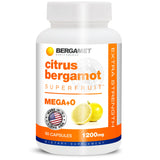 BergaMet Citrus Bergamot – bouteille de capsules, soutien potentiel à l'équilibre lipidique sain.