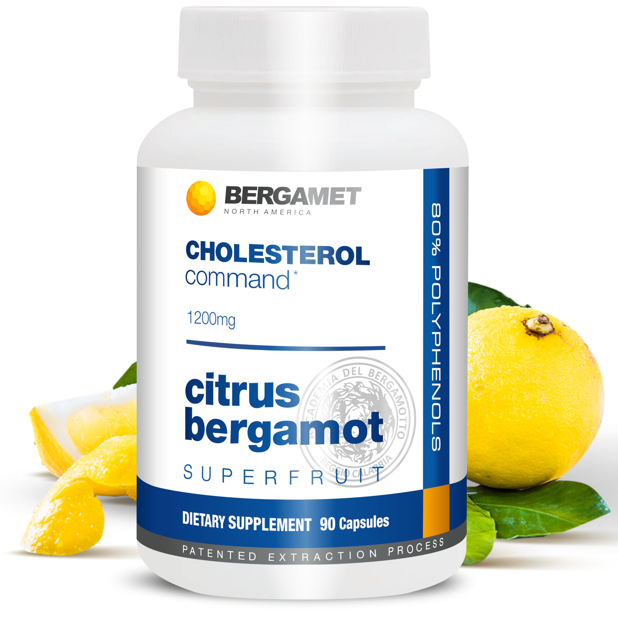BergaMet Cholesterol Command: bouteille et étiquette, facile à intégrer à votre routine.