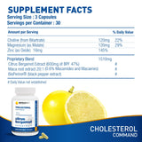 Capsules BergaMet Cholesterol Command, format pratique pour prise quotidienne.