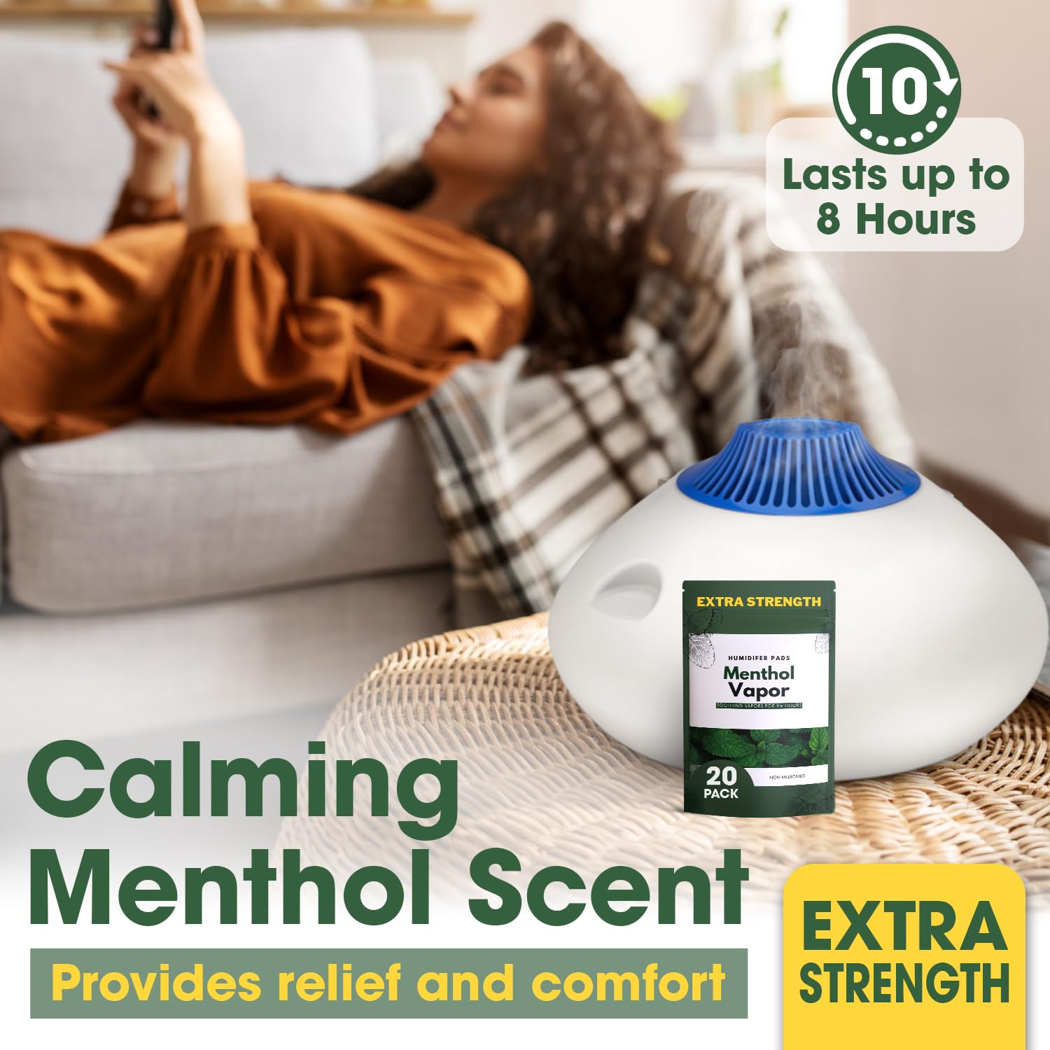 Utilisation prolongée Berkland – tampon humidificateur jusqu’à 10 heures
