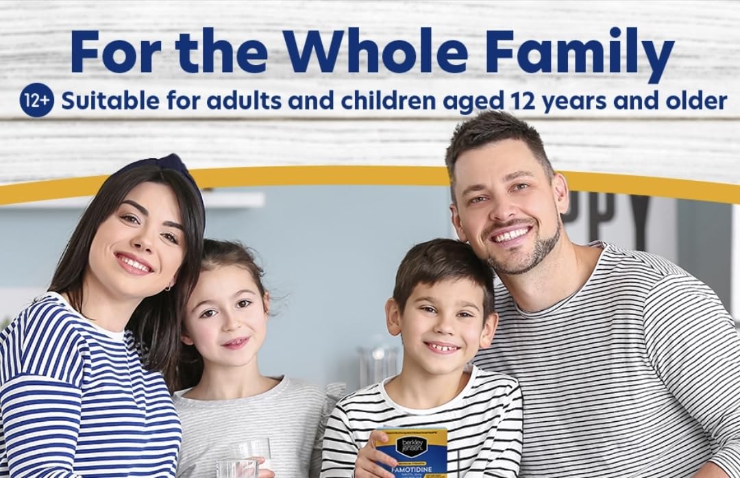 Famotidine Berkley Jensen sans gluten, solution familiale pour indigestion après repas