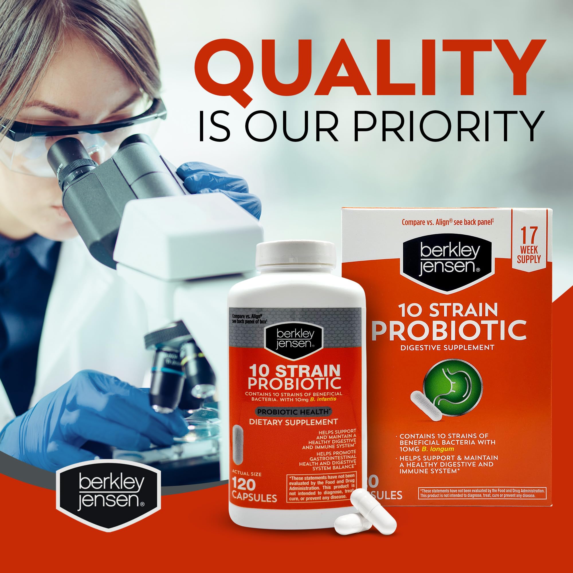 Capsules Berkley Jensen sans gluten, sans lactose ni soja.
