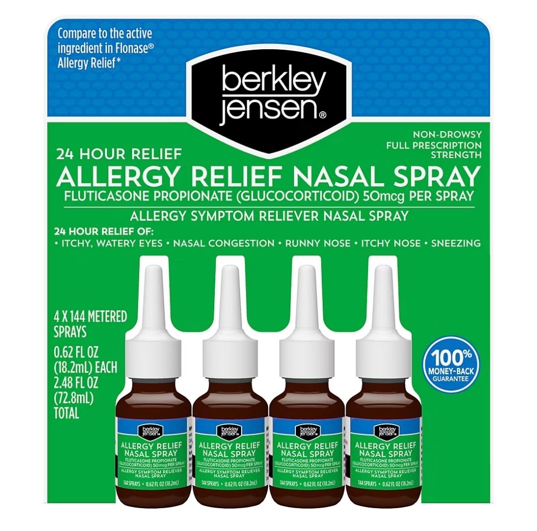 Berkley Jensen spray nasal 24h, soulagement durable des allergies.