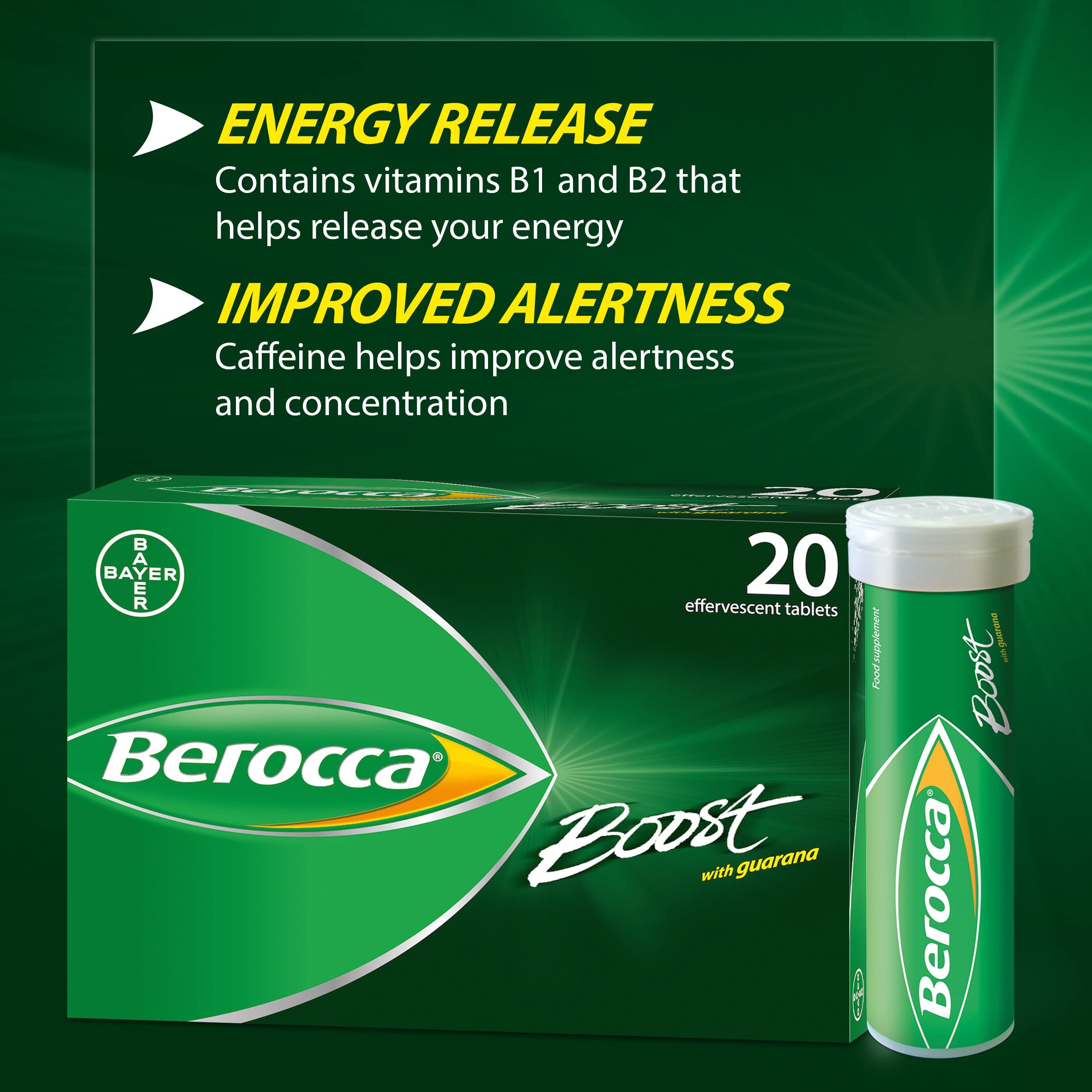 Berocca Boost rituel matin – énergie pour démarrer la journée.