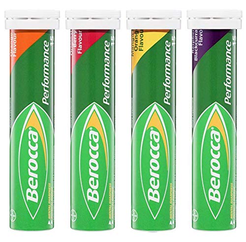 Berocca Performance tablettes effervescentes mangue-orange, saveur tropicale et énergie ponctuelle.