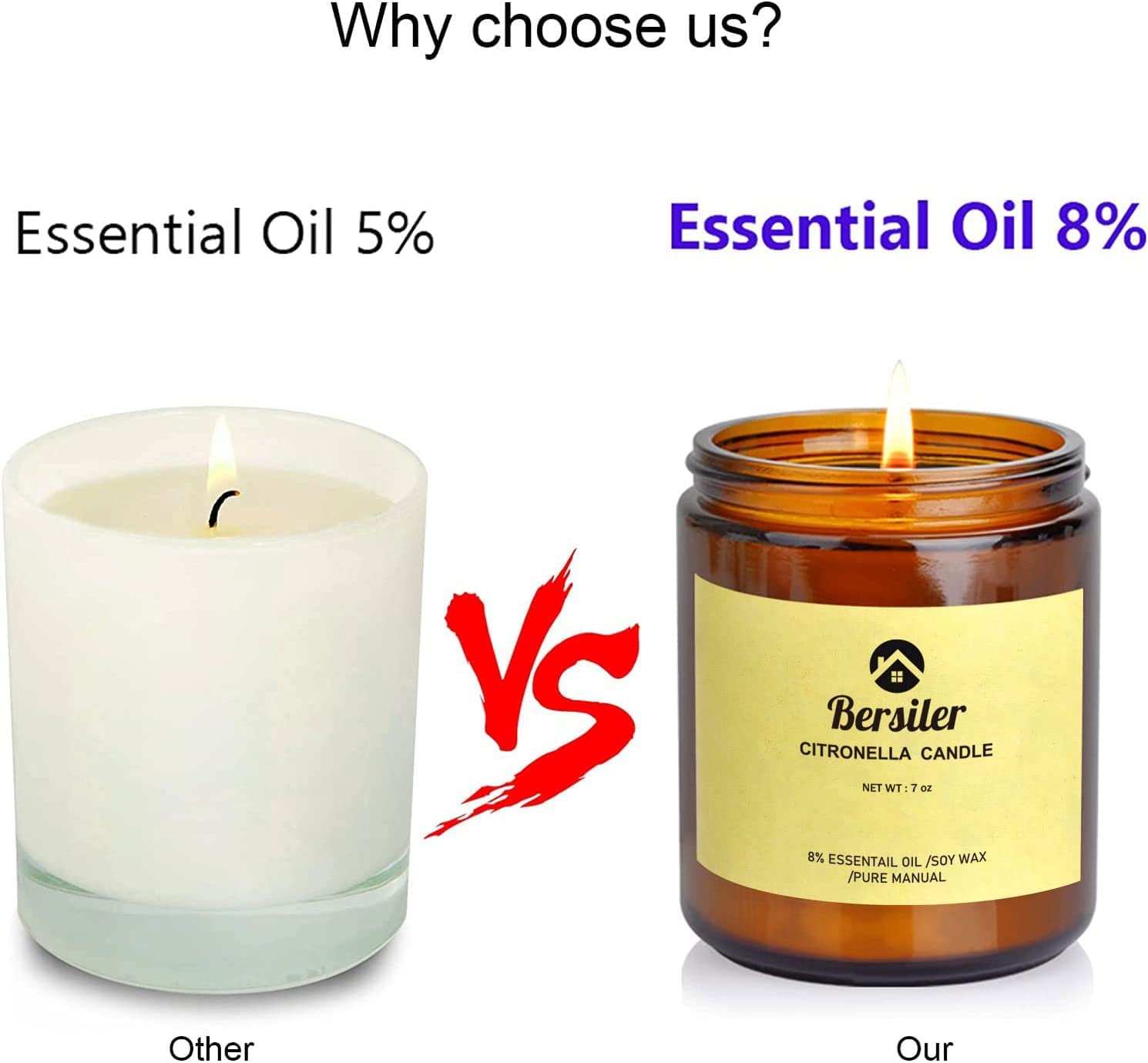 Bougie Bersiler citronnelle et herbe aromatique dans le salon