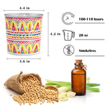 Bougie BERYSCEN 20oz, flamme claire pour éclairage doux