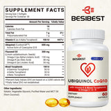 Besibest Ubiquinol 600 mg, capsule molle avec oméga‑3.