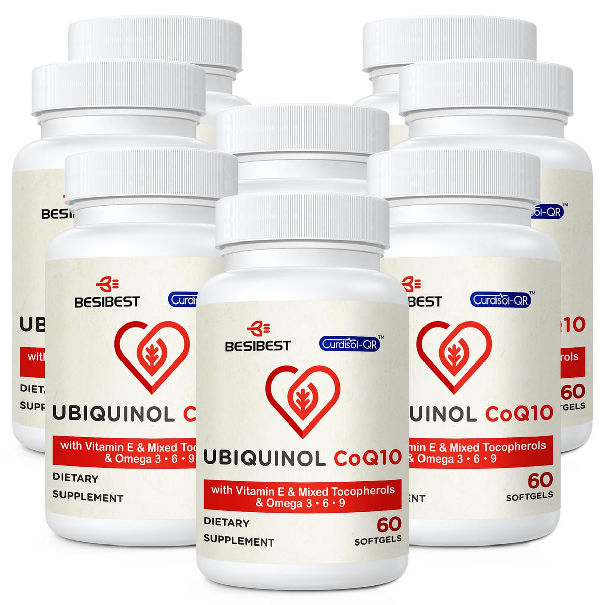 Besibest Ubiquinol CoQ10 600 mg – gélules, énergie potentielle et absorption optimisée