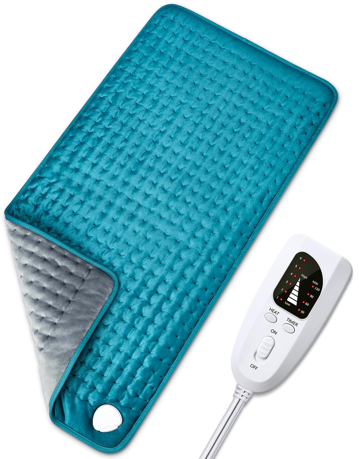Coussin chauffant BESIGILA sur le dos et les épaules pour soulager les tensions.