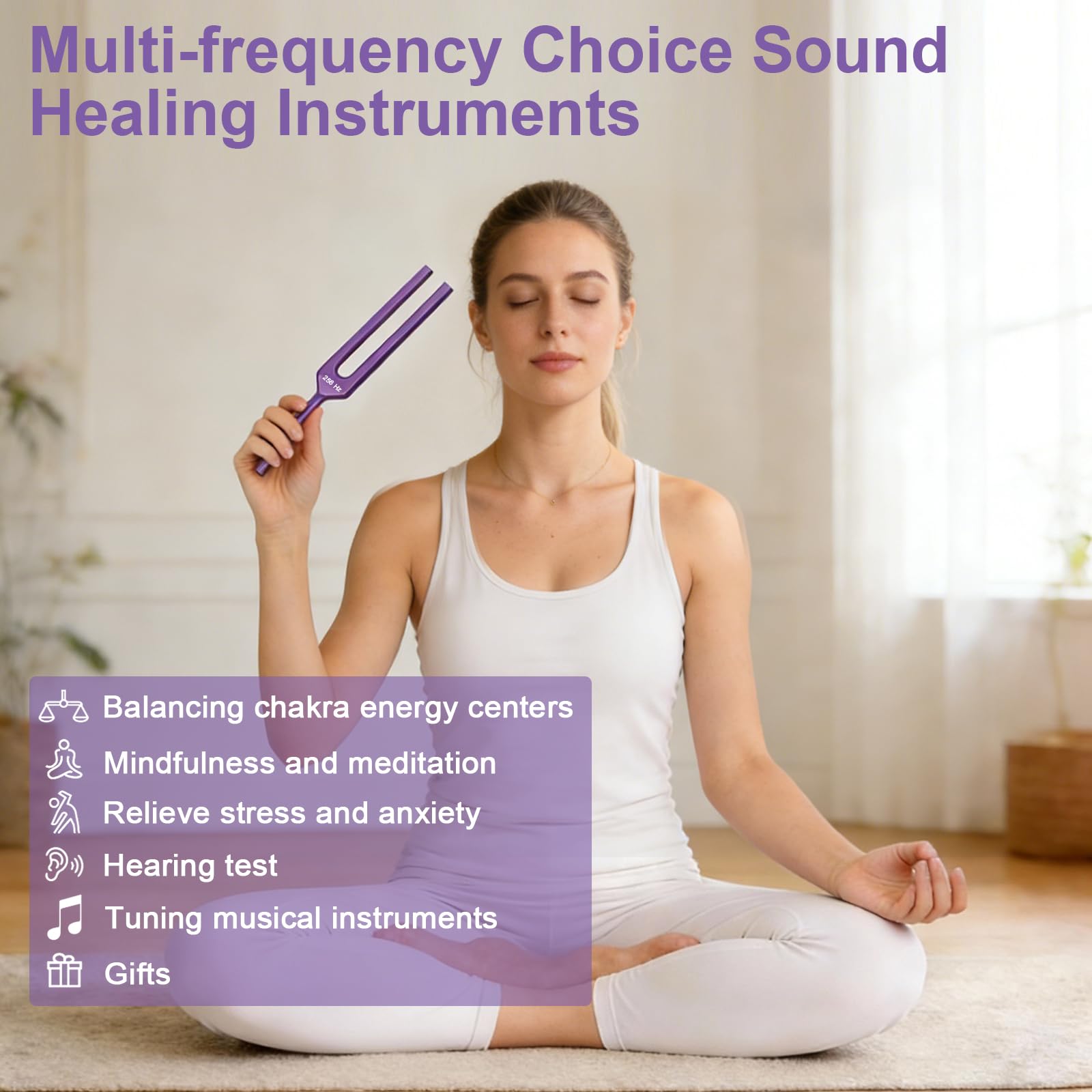 BESMORY diapason 256 Hz pour thérapie sonore et méditation guidée.