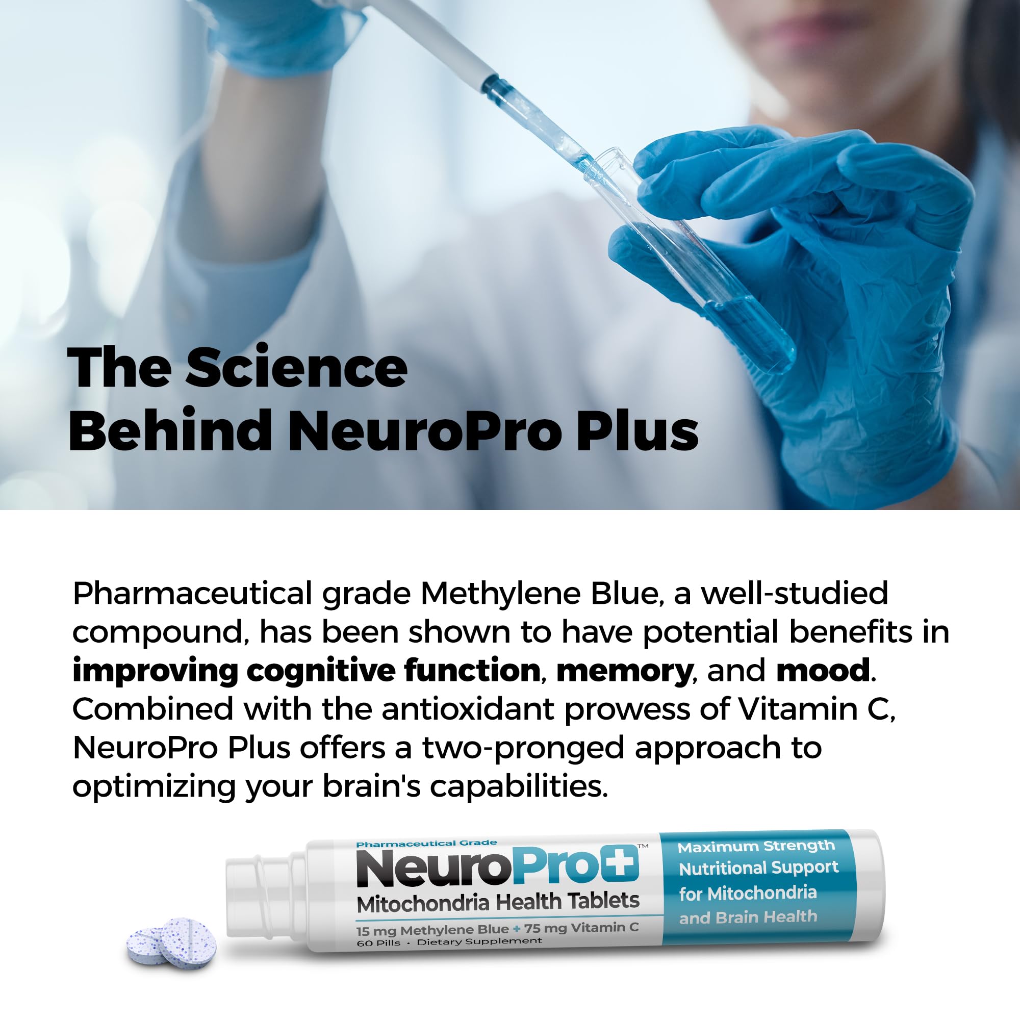 Best 365 Labs NeuroPro+ usage quotidien, comprimé prêt à être pris.