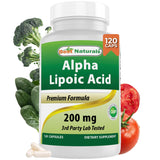 Best Naturals Acide alpha-lipoïque 200 mg, capsules, bouteille pratique pour routine quotidienne.