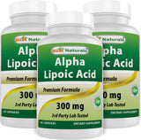 Best Naturals Acide Alpha-Lipoïque 300 mg – bouteille de 120 gélules prête à l’emploi, utilisation quotidienne