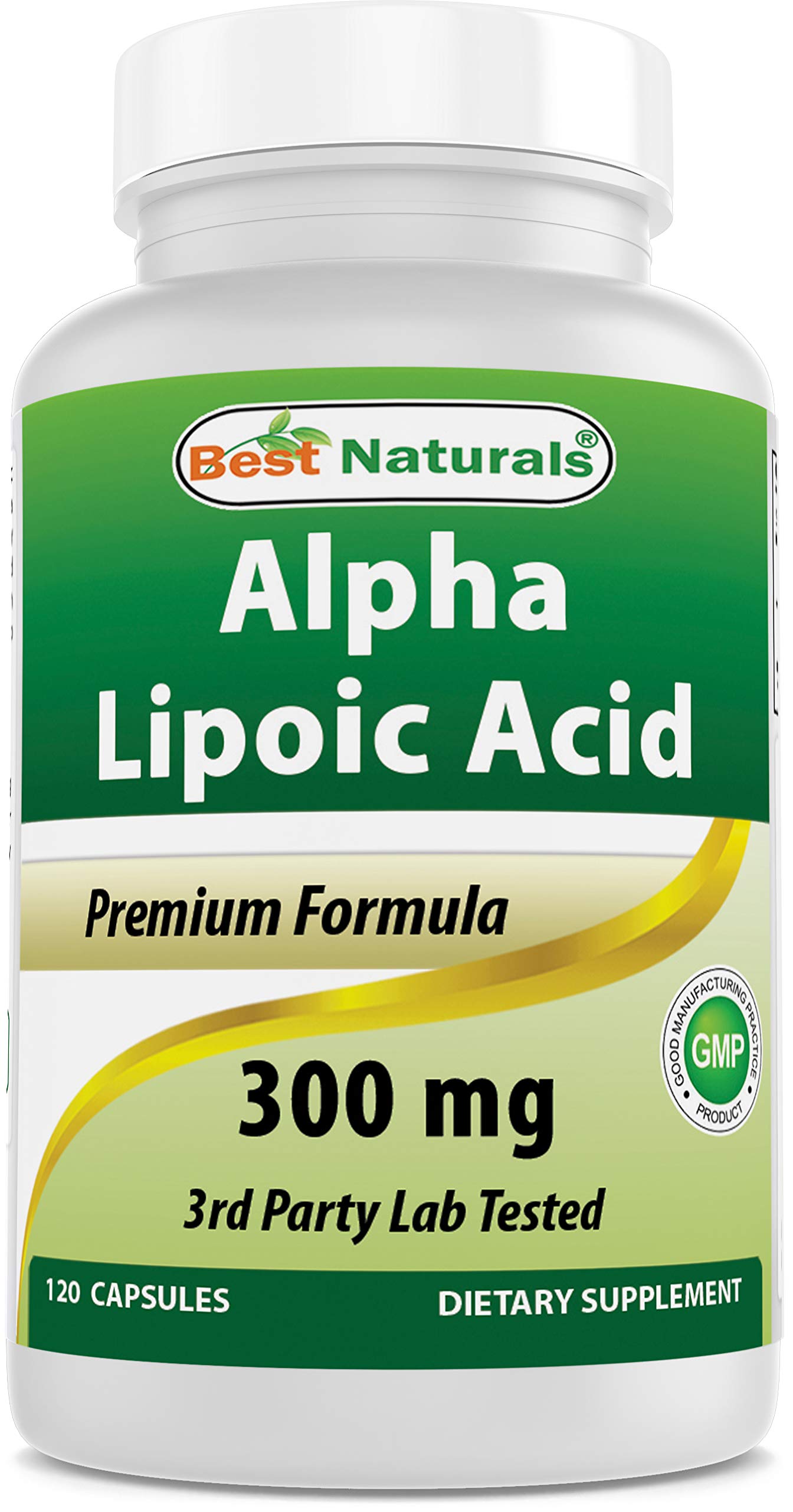 Best Naturals acide lipoïque 300 mg – bouteille pratique pour routine quotidienne.
