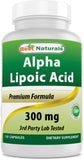 Best Naturals acide lipoïque 300 mg – bouteille pratique pour routine quotidienne.