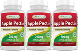 Best Naturals Pectine de Pomme 700 mg, bouteille de capsules prête pour une routine quotidienne.