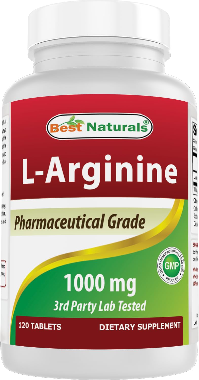 Best Naturals L-Arginine 1000 mg – bouteille prête à l’emploi pour votre routine sportive.