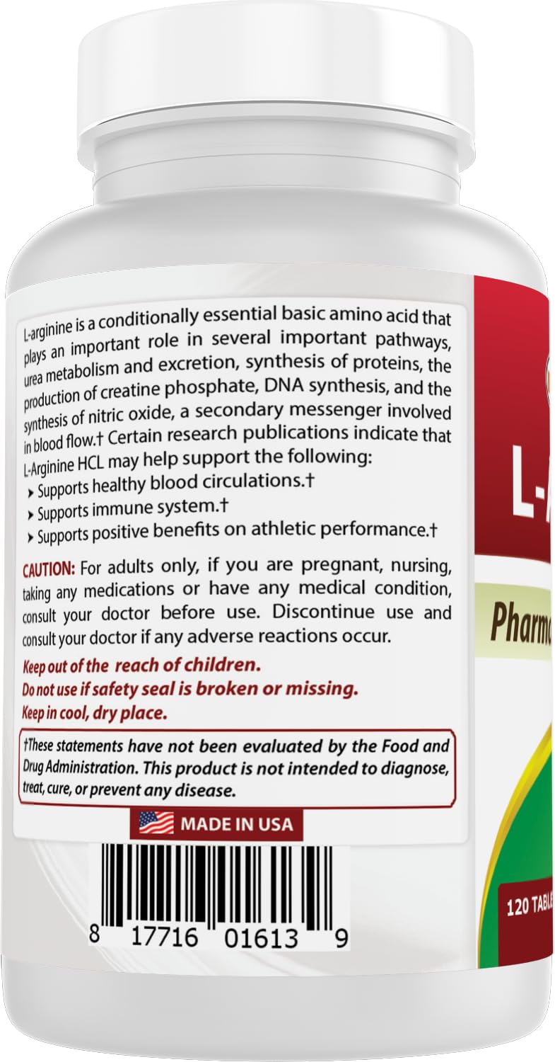Best Naturals L-Arginine 1000 mg – utilisation quotidienne pratique sans sucre ajouté.