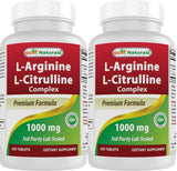 Best Naturals L-Arginine L-Citrulline Complex, flacon, dosage pratique pour les suppléments quotidiens