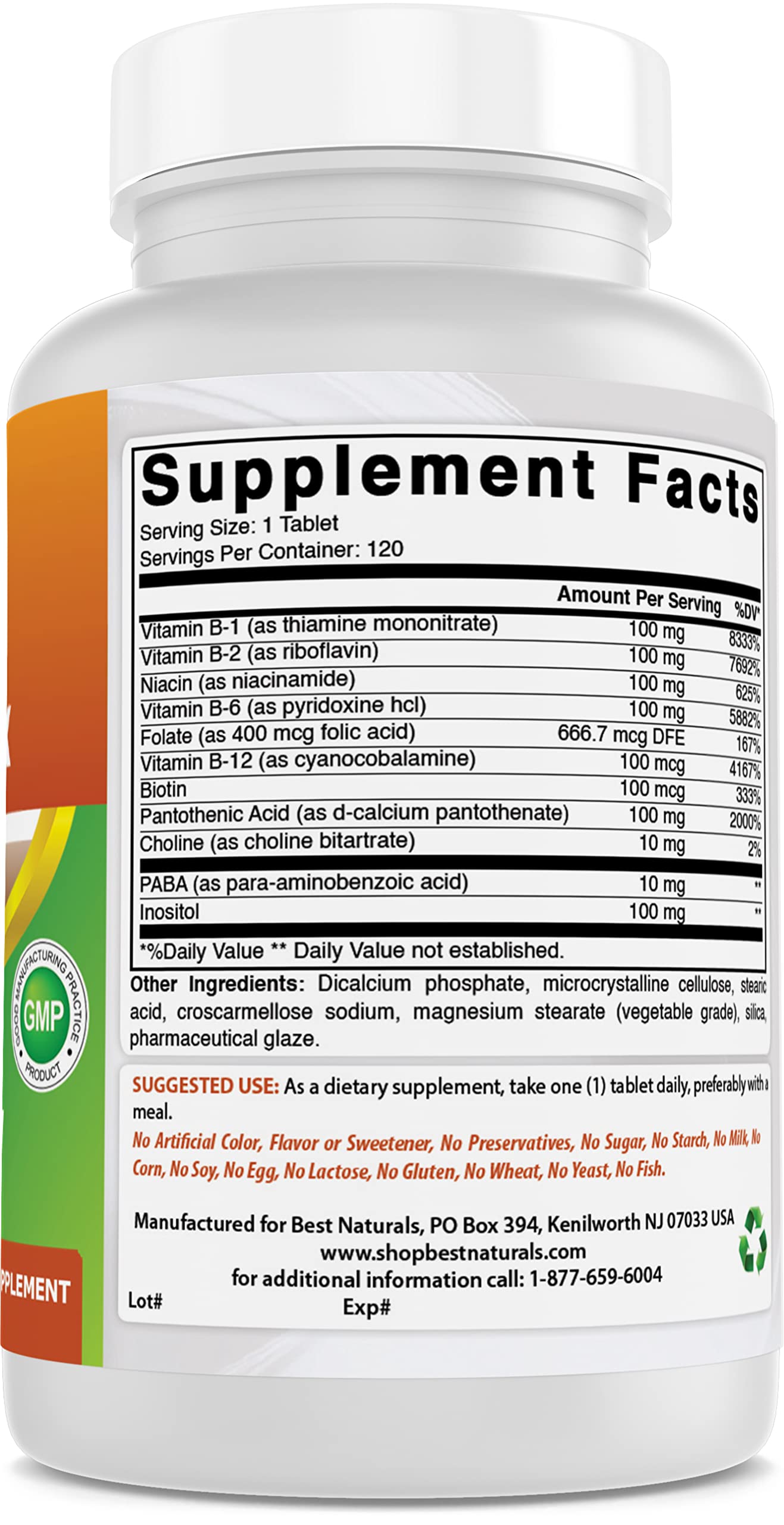 Best Naturals B 100 Complex pack triple: économie et disponibilité accrue.