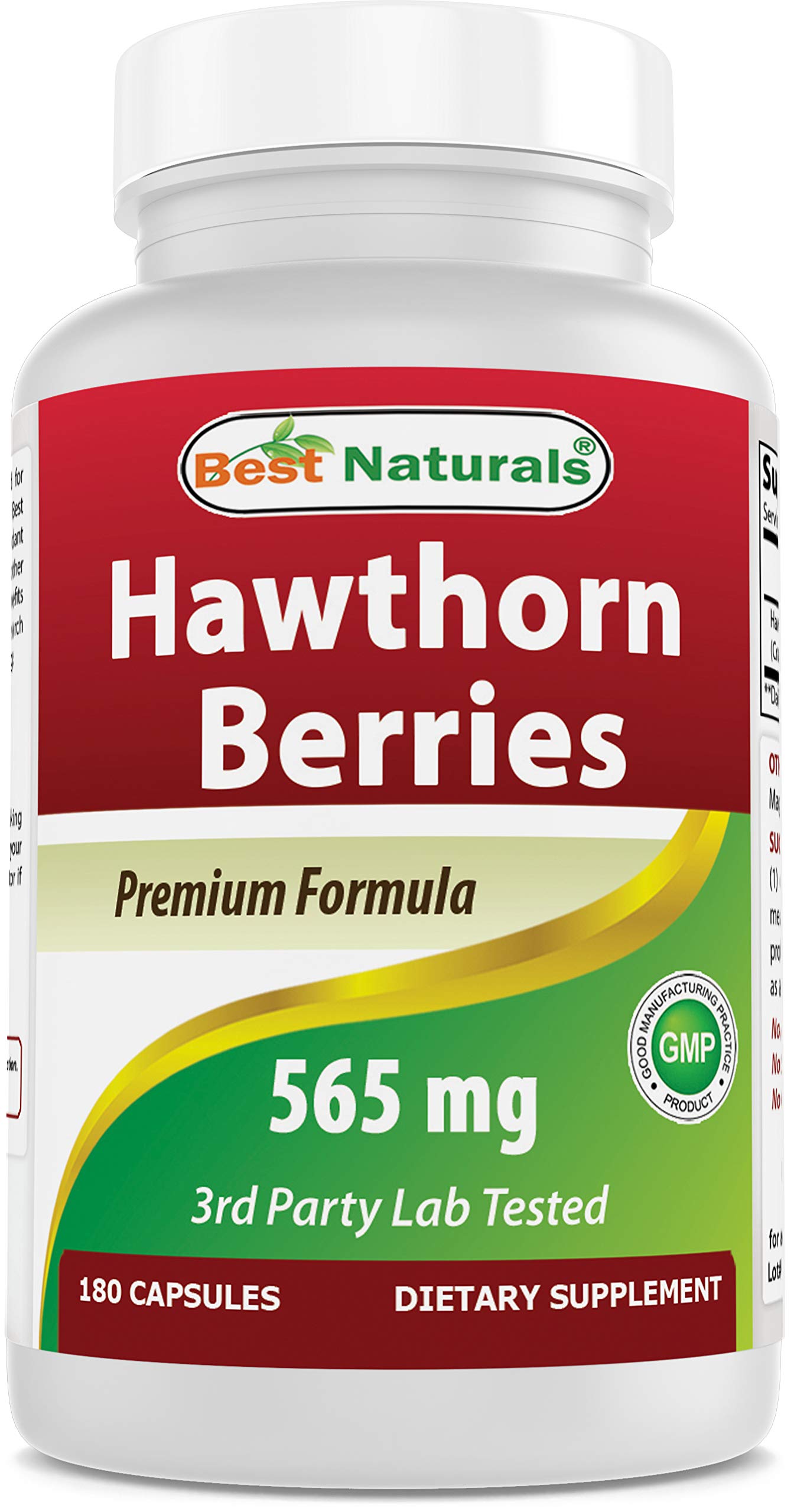 Best Naturals baie-daubepine-565mg capsules en bouteille, complément quotidien potentiel pour le bien-être.