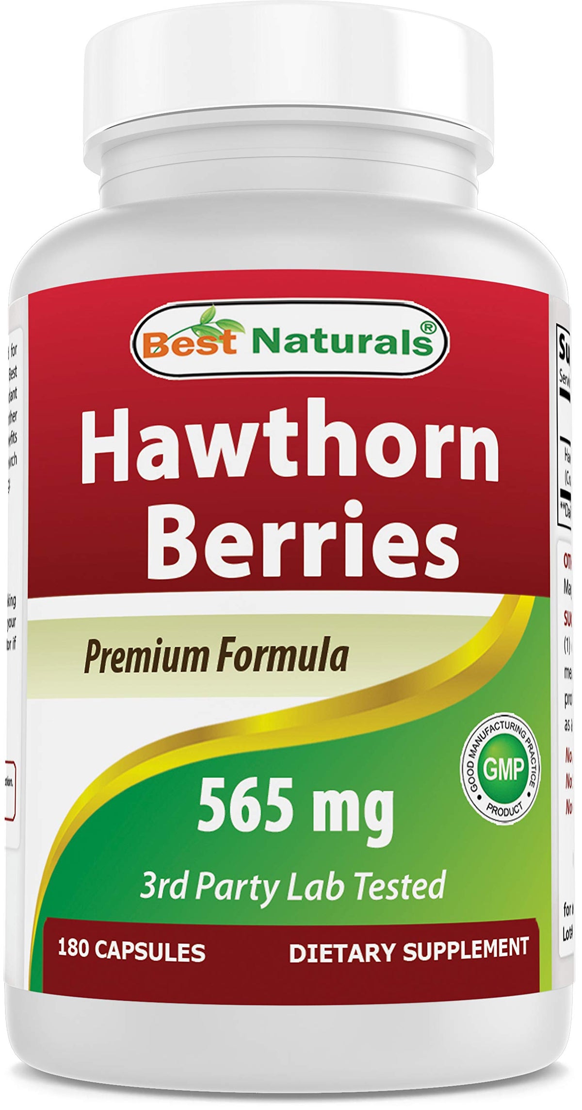 Best Naturals baie-daubepine-565mg capsules en bouteille, complément quotidien potentiel pour le bien-être.
