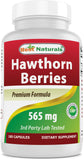 Best Naturals baie-daubepine-565mg capsules en bouteille, complément quotidien potentiel pour le bien-être.