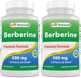 Best Naturals Berberine 500 mg gélules – emballage prêt à une routine quotidienne.