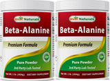 Best Naturals Beta-Alanine: bouteille montrant l'emballage, pratique pour les entraînements réguliers.