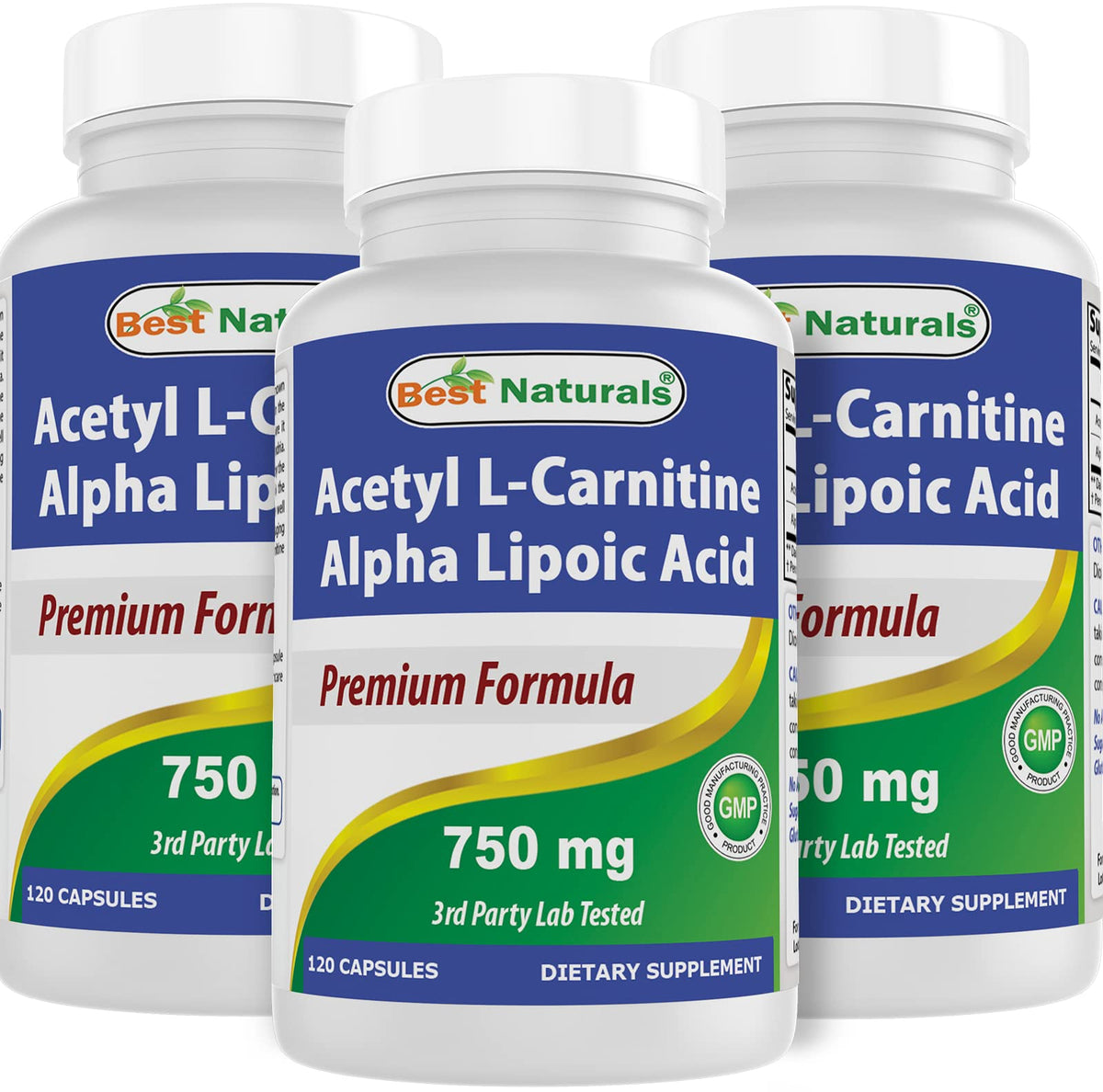 Best Naturals Acétyl-L-Carnitine et Acide Alpha-Lipoïque, bouteille prête pour la routine quotidienne.