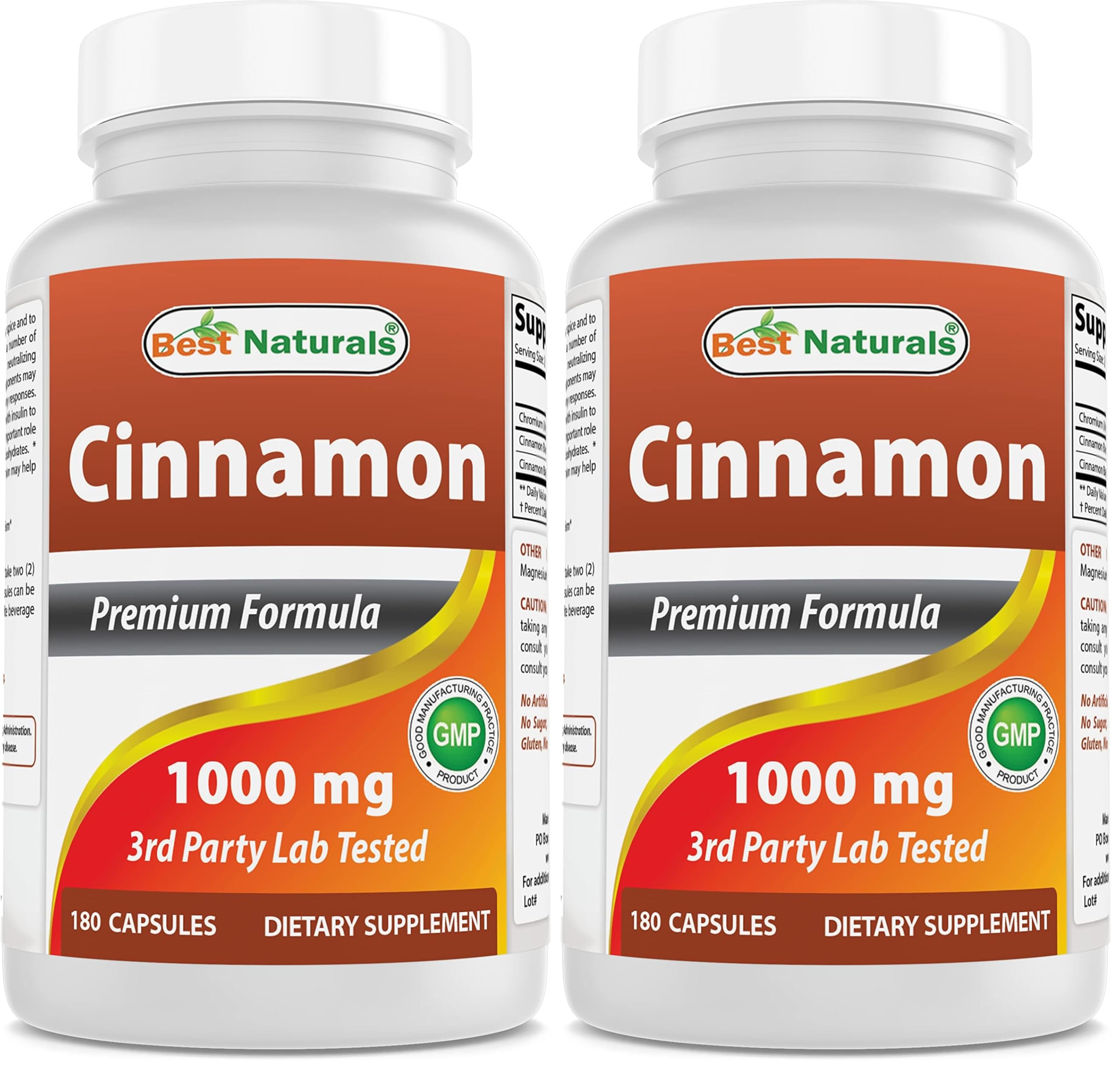 Best Naturals Cannelle 2000 mg – bouteille, potentiel soutien au métabolisme.