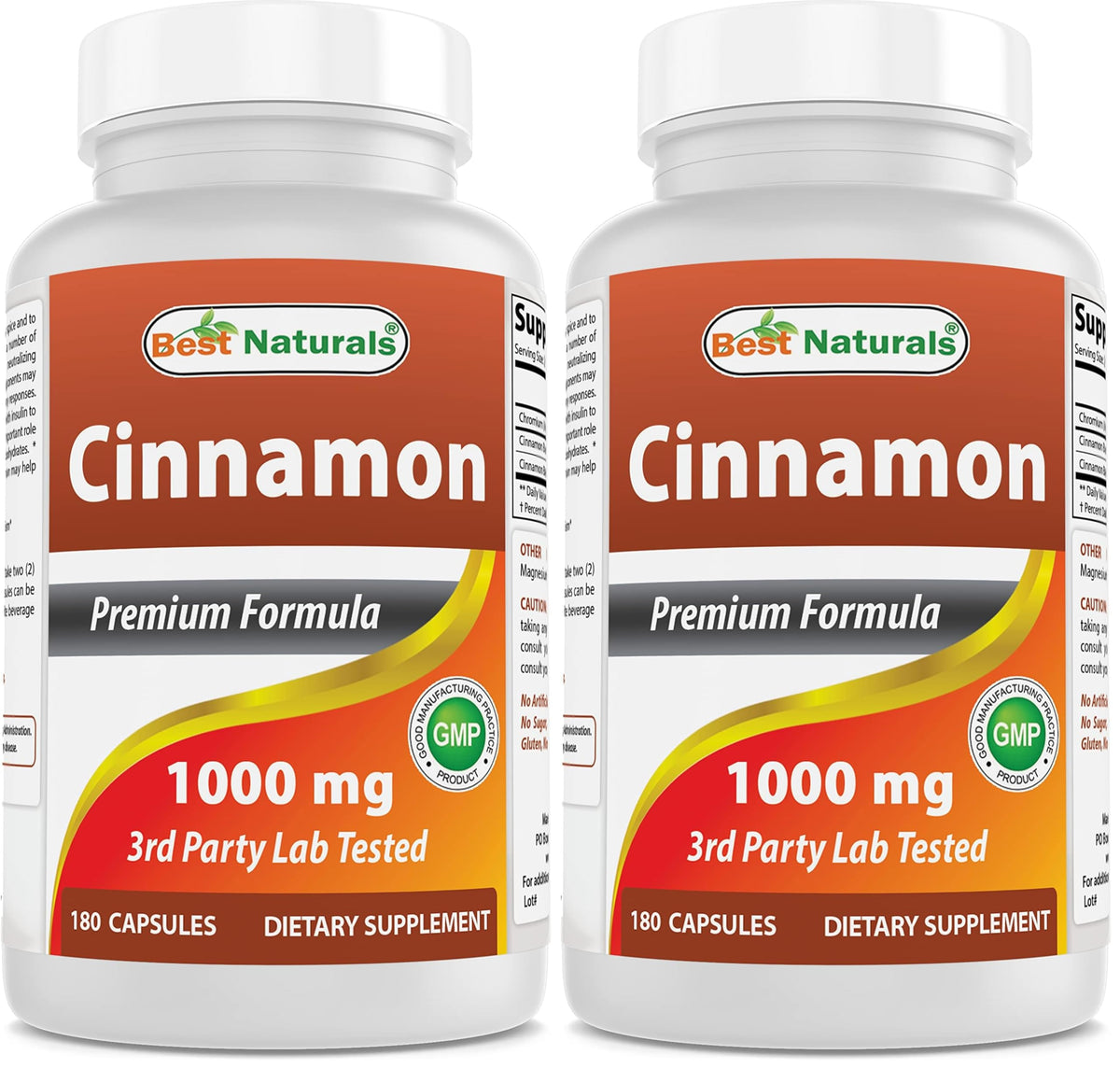 Best Naturals Cannelle 2000 mg – bouteille, potentiel soutien au métabolisme.