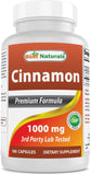Best Naturals Cannelle — bouteille avec 180 capsules, pratique pour une routine quotidienne.