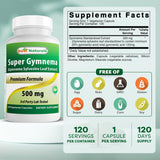 Best Naturals capsules végétariennes gymnema-sylvestre: 120 capsules faciles à avaler