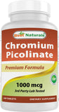 Best Naturals Chromium Picolinate boîte vue claire et utilisable au quotidien.