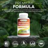 Best Naturals Chromium Picolinate bouteille affichage GMP et fabrication USA.