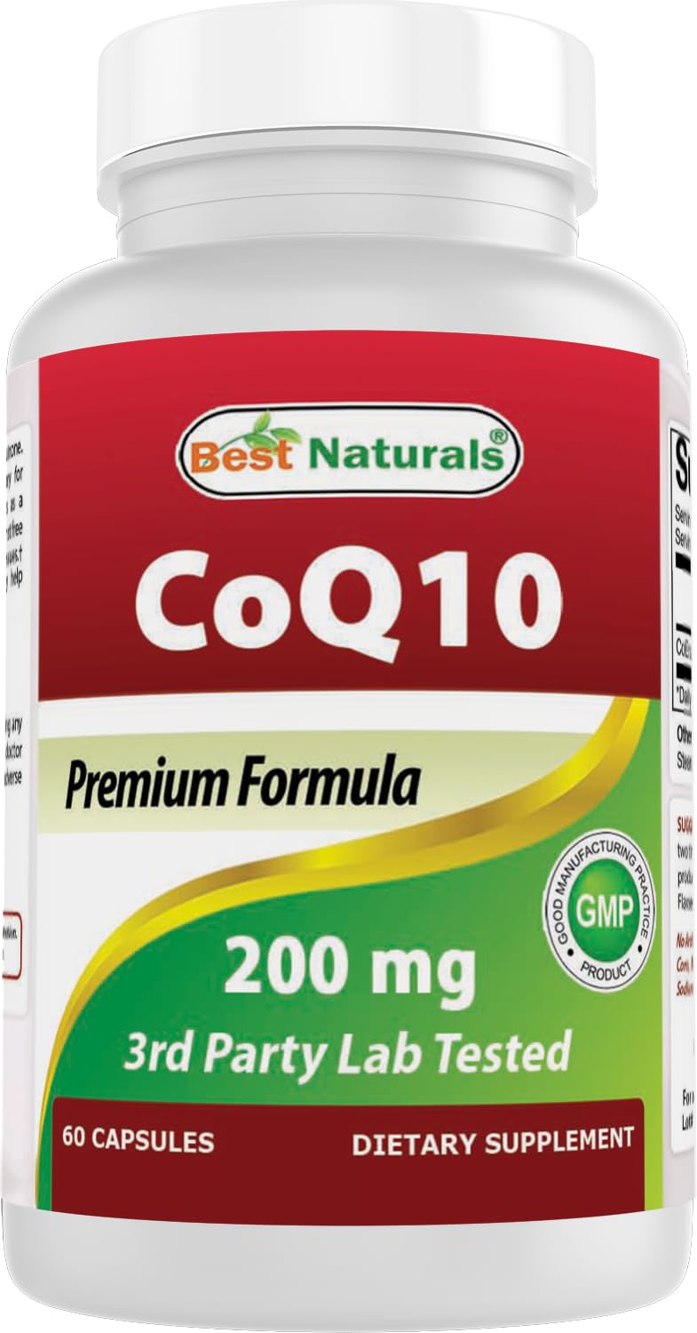 Best Naturals COQ10 200 mg – bouteille prête à l’emploi pour soutenir l’énergie