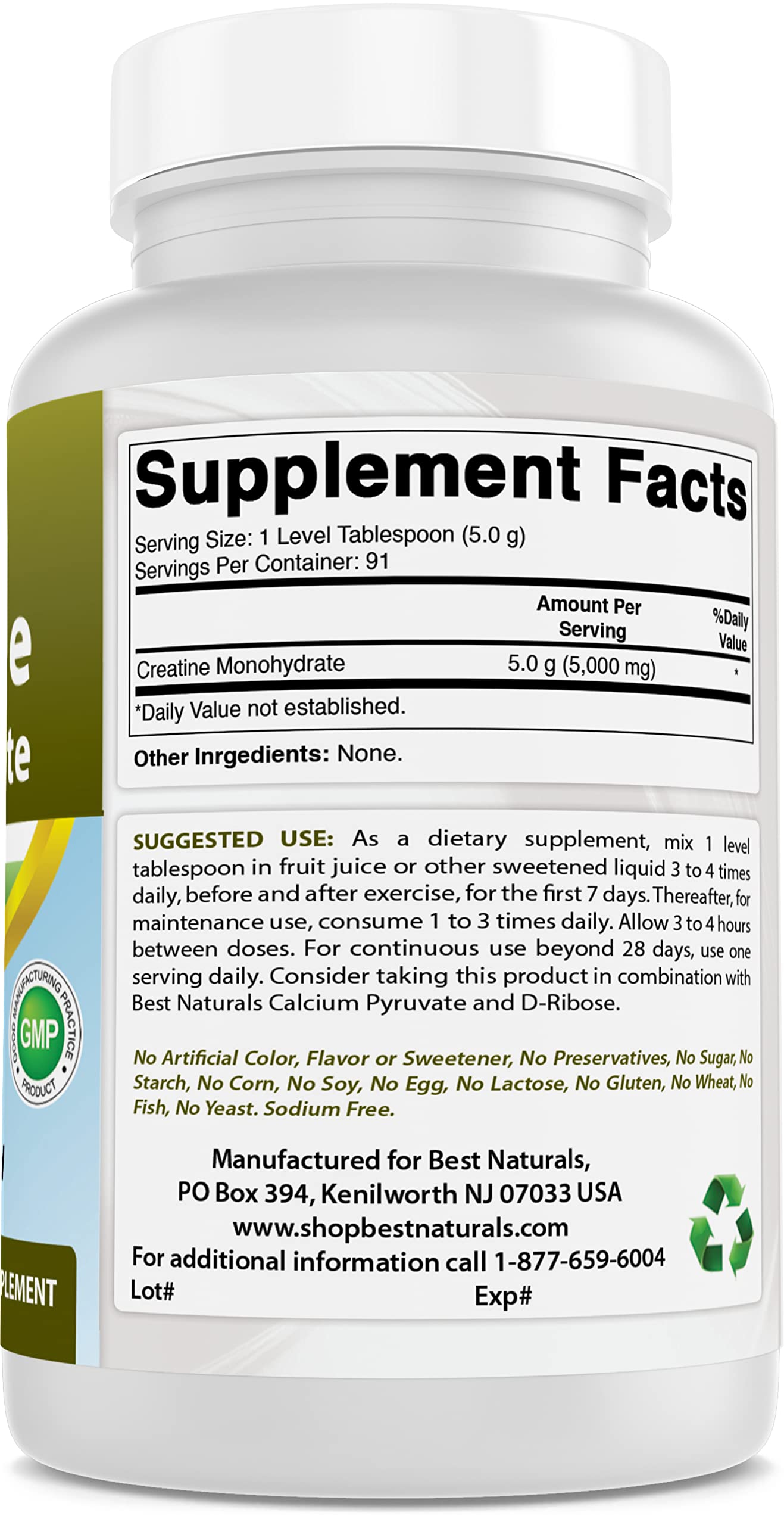 Poudre sans gluten de Best Naturals pour une alimentation adaptée.
