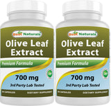 Best Naturals: bouteille d'extrait de feuille d'olivier, soutien quotidien potentiel.