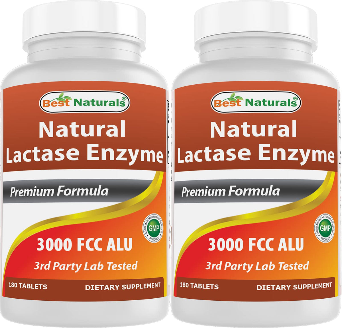Best Naturals Fast Acting Lactase Enzyme – Bouteille prête à l’emploi pour la digestion du lactose.
