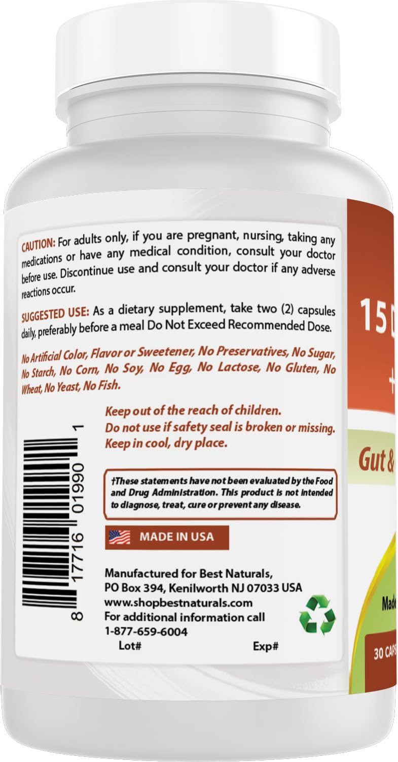Best Naturals: format pratique de 30 capsules pour un programme court.